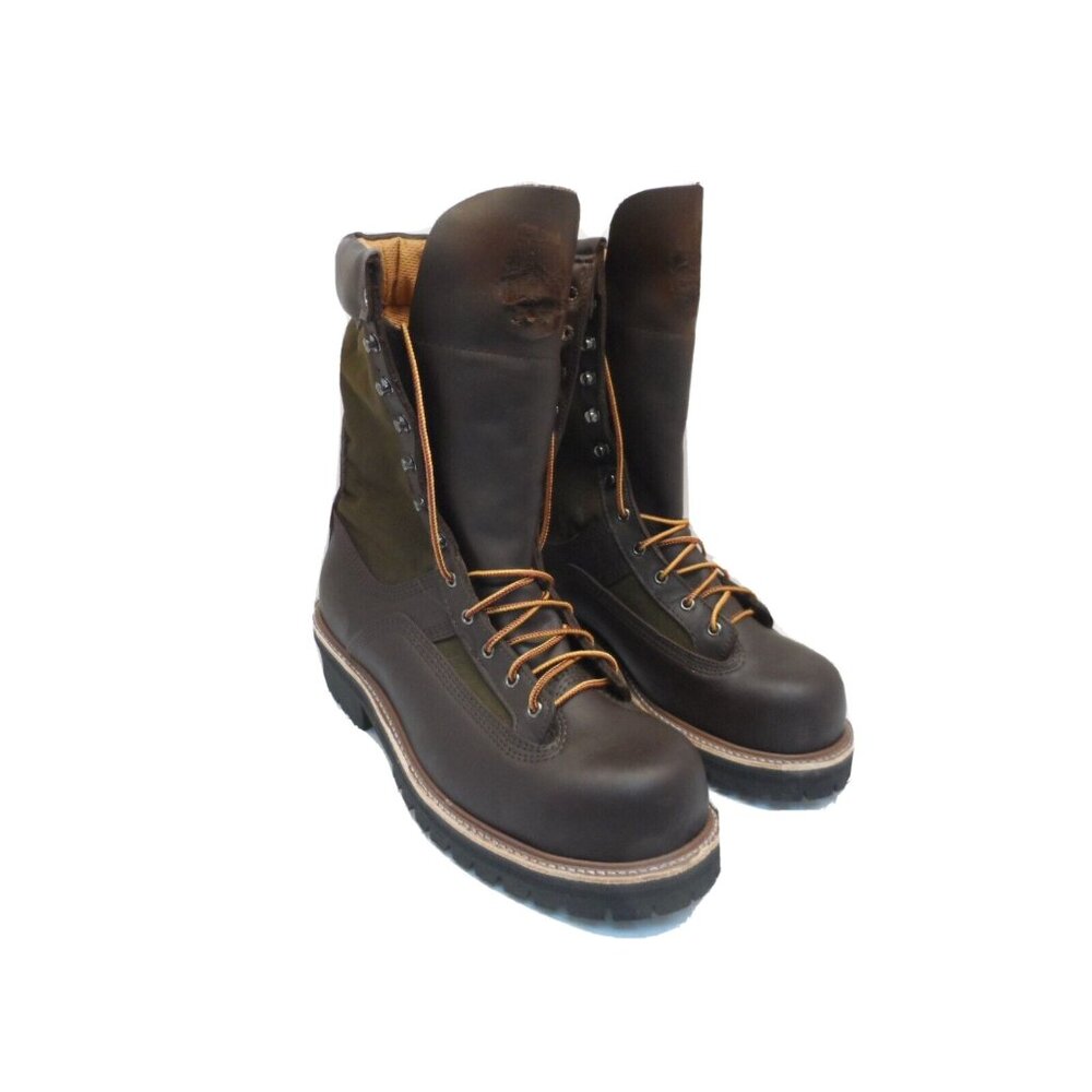 Hoffman Men's 10" Composite Toe Powerline Boots *Made In USA* Brown Size 10D